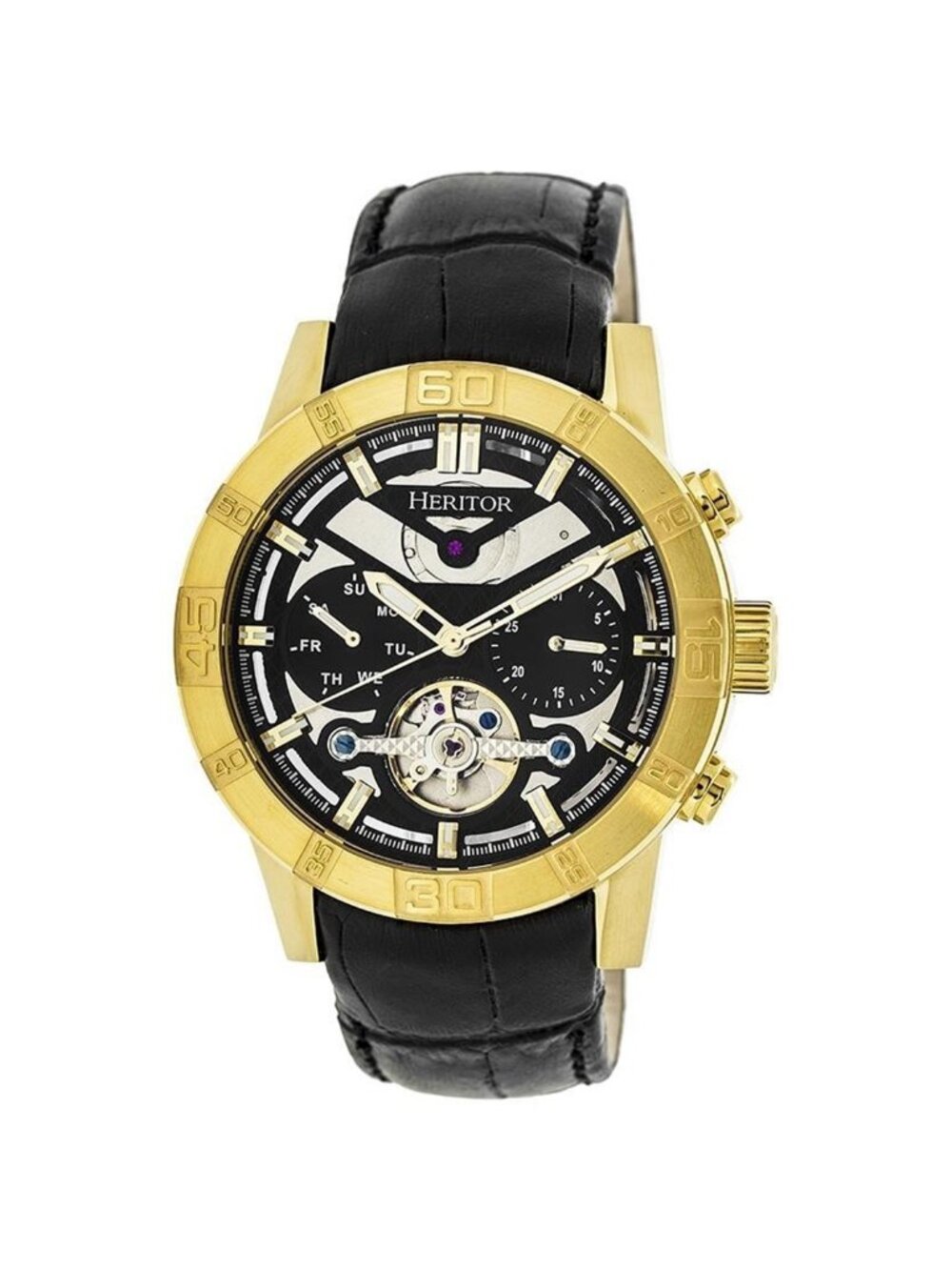 NWT Heritor Hannibal Automatic Black Dial Men's Watch